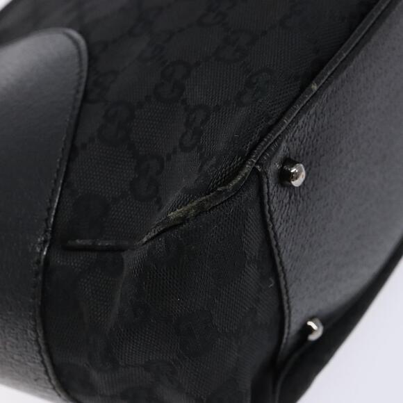 GUCCI GG Canvas Hand Bag Black Silver - Picture 11 of 16